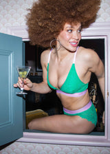 Synergy Lace Bralette & Brief Set - Emerald