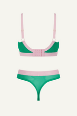 Synergy Lace Fuller Cup & Thong Set - Emerald