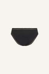 Kanten V-slip met randje - Zwart (Flexibele beugel)