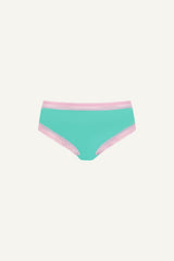Microstring met kantafwerking - Groenblauw (Met beugel)