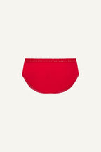 A ghost image of the back of a pair of red briefs