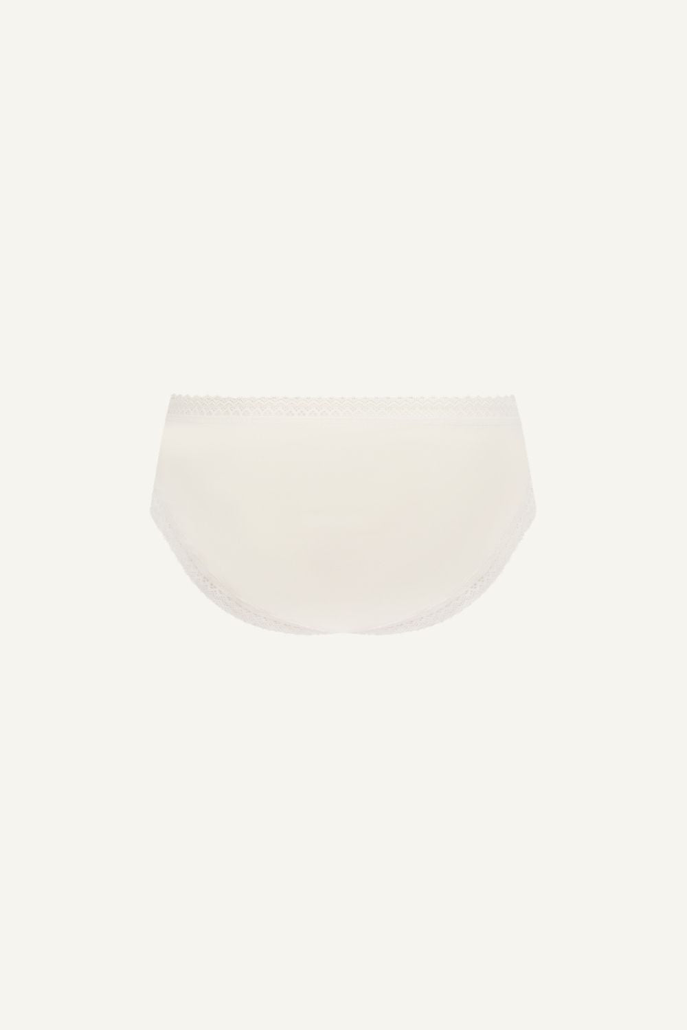 A ghost image of the back of a white pair of briefs called "The Flex Brief - Ivory" 