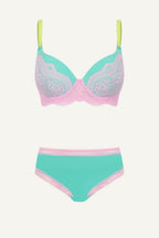 Aqua Plunge Bra And Mid Rise Brief Set