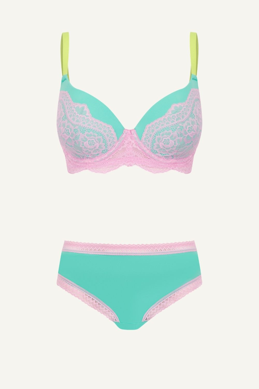 Aqua Plunge Bra And Mid Rise Brief Set