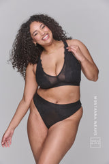 Synergy Lace and Mesh Fuller Cup & Brief Set - Black