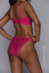 Glitter Lace Tanga - Pink