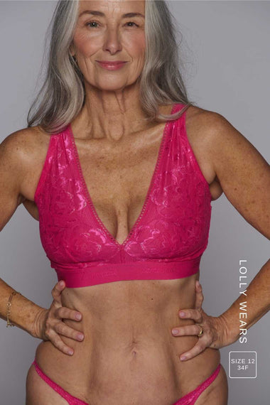 Glitter Lace Fuller Cup - Pink