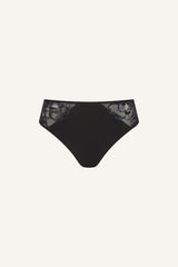 Glitter Lace Brief - Black