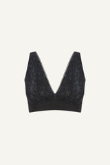 Glitter Lace Fuller Cup  - Black