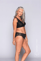 Glitter Lace Fuller Cup  - Black