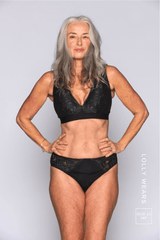 Glitter Lace Fuller Cup Bralette & Brief Set - Black