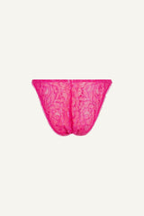Iridescent Lace Tanga - Pink