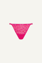 A ghost image of the front of a pair of prink lace knickers 