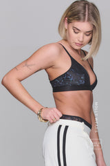 Iridescent Lace Bralette - Black