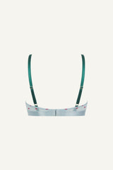 So Soft Mesh Heart Embroidery Bralette - Blue