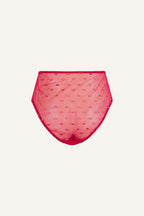 A ghost image of the back of a heart embroidery brief 