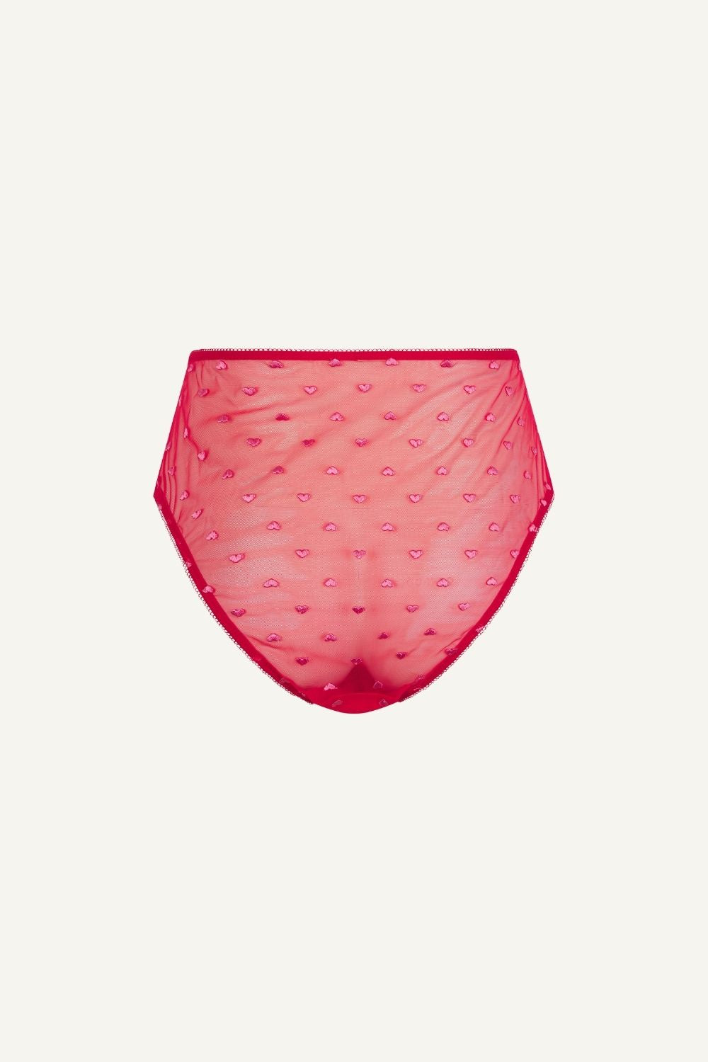 A ghost image of the back of a heart embroidery brief 