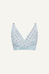 So Soft Mesh Heart Embroidery Fuller Cup - Blue