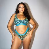 So Soft Mesh Fuller Cup Bralette - Green Leopard