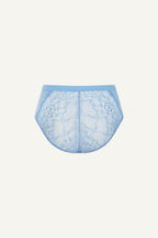 A ghost image of the back of the Signature Lace and Mesh HW brief – Blue