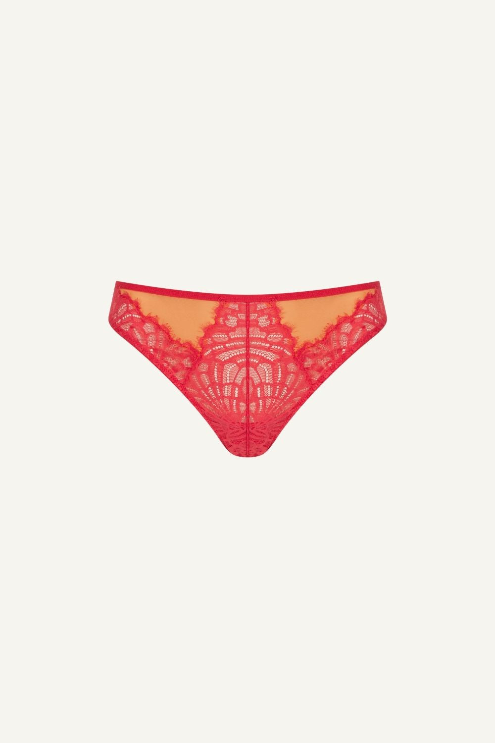 A ghost image of the front of the Multi-Layer Mesh Brief - Orange Duo