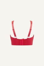 A ghost image of the back of a multi layer mesh fuller cup bralette 