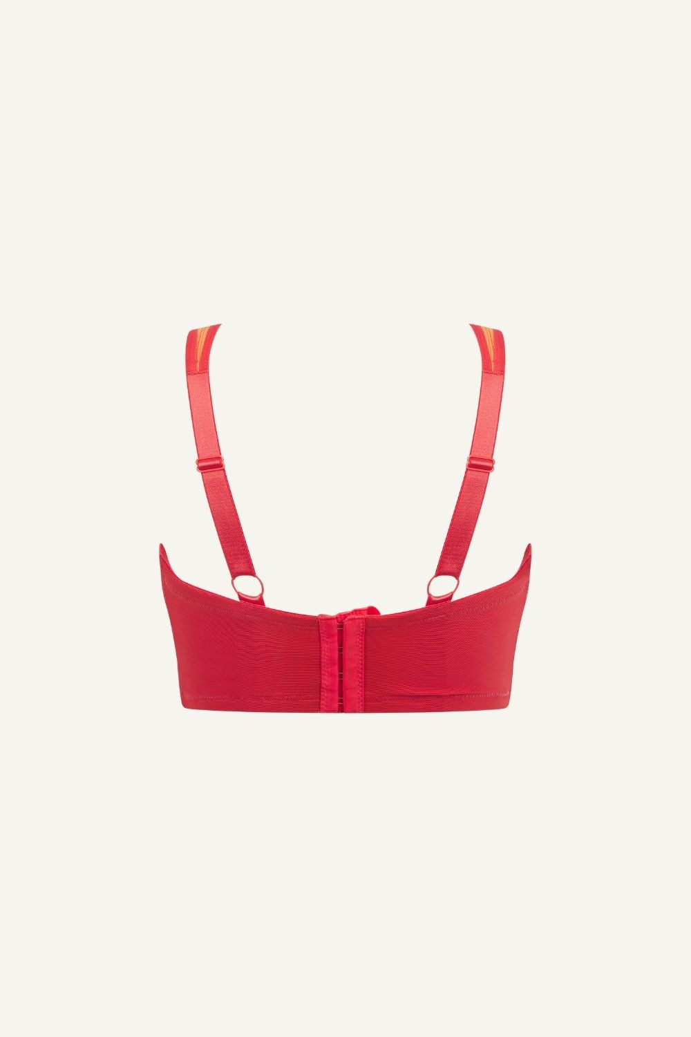 A ghost image of the back of a multi layer mesh fuller cup bralette 