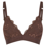 Nude Lace Bralette - Chocolate