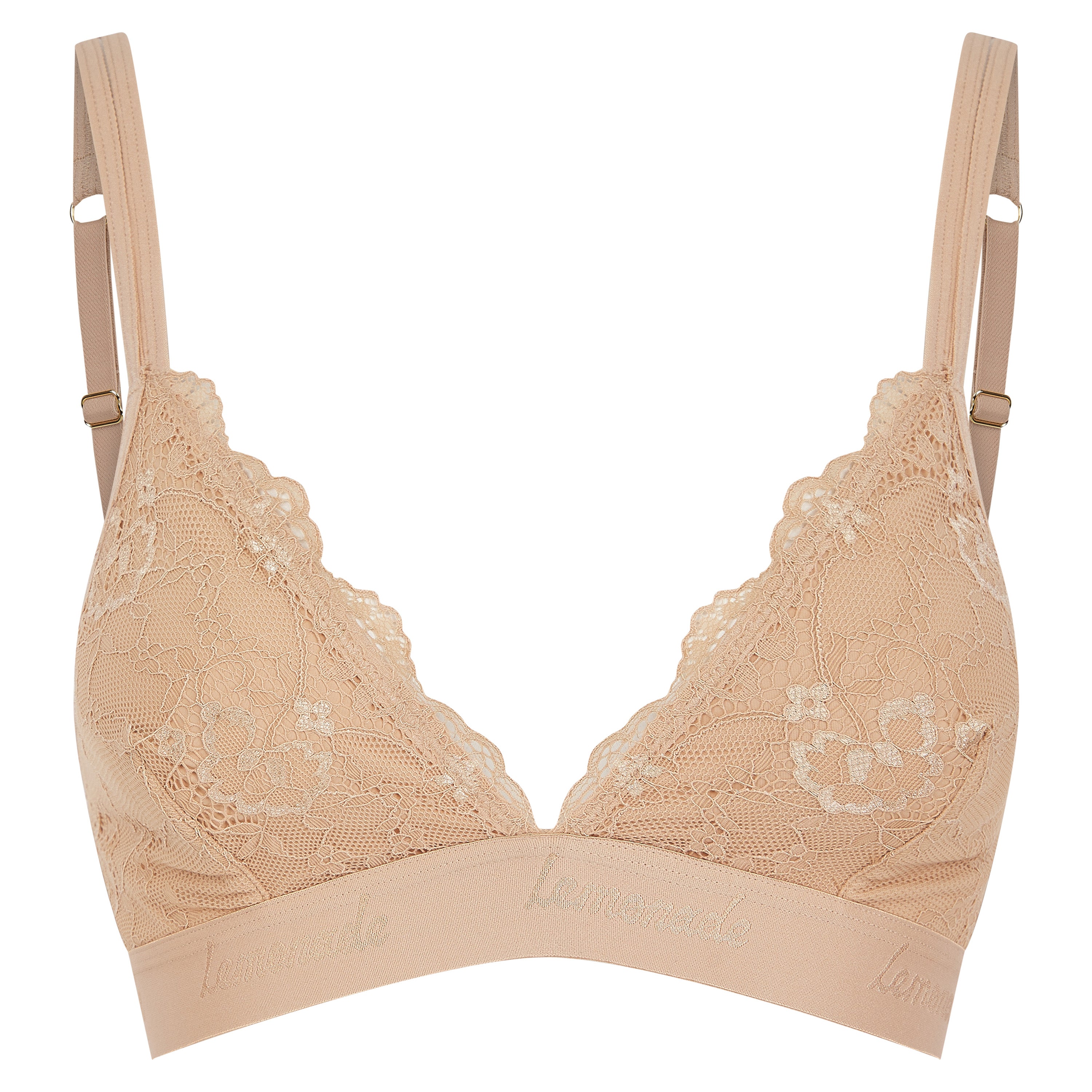 Nude Lace Bralette - Caramel