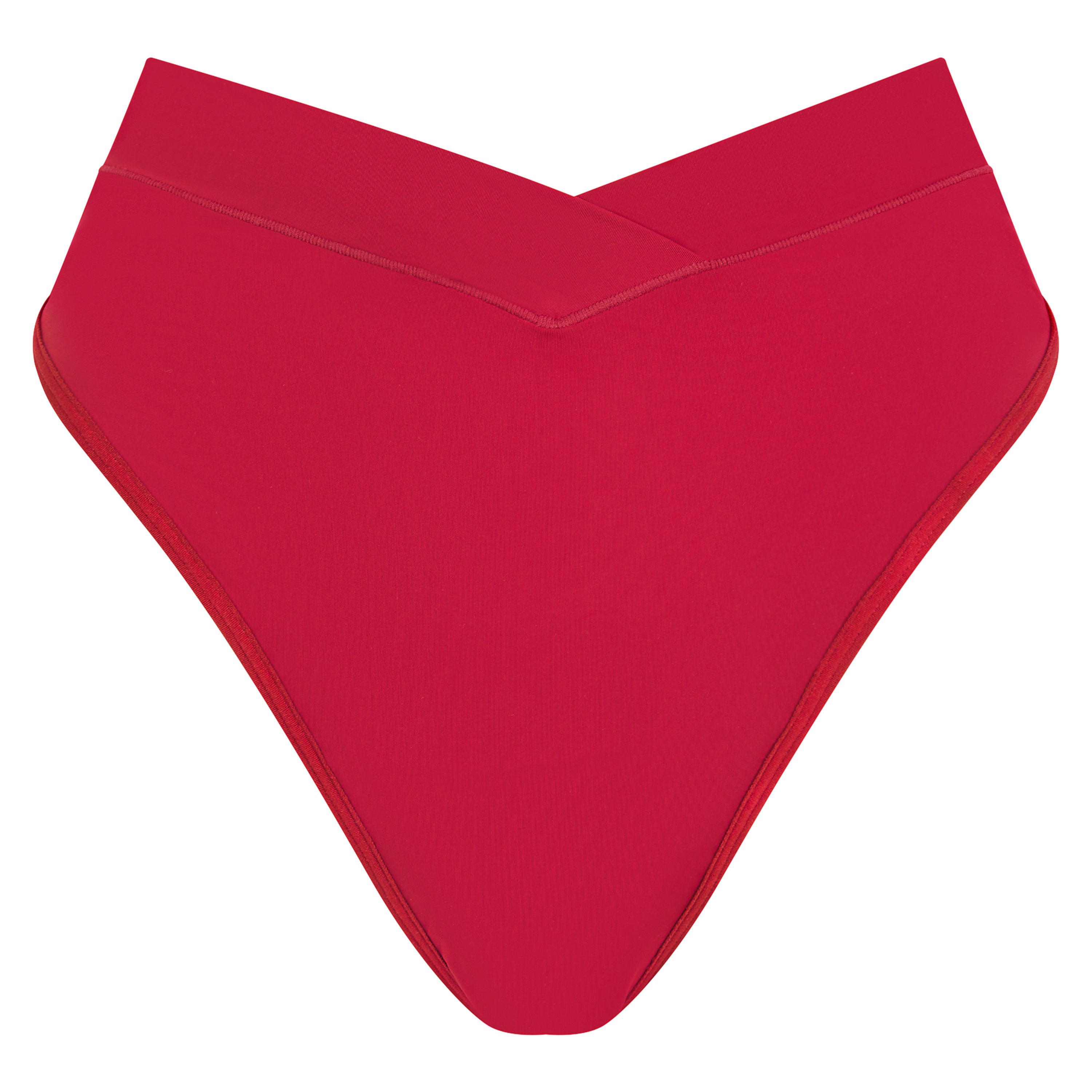 Second Skin Wrap Thong - Deep Red