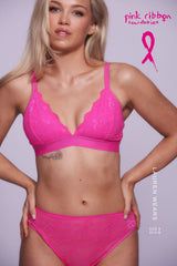 Signature Lace Bralette - Neon Pink
