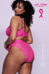 Signature Lace V Brazilian - Neon Pink