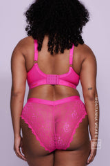 Signature Lace V Brazilian - Neon Pink