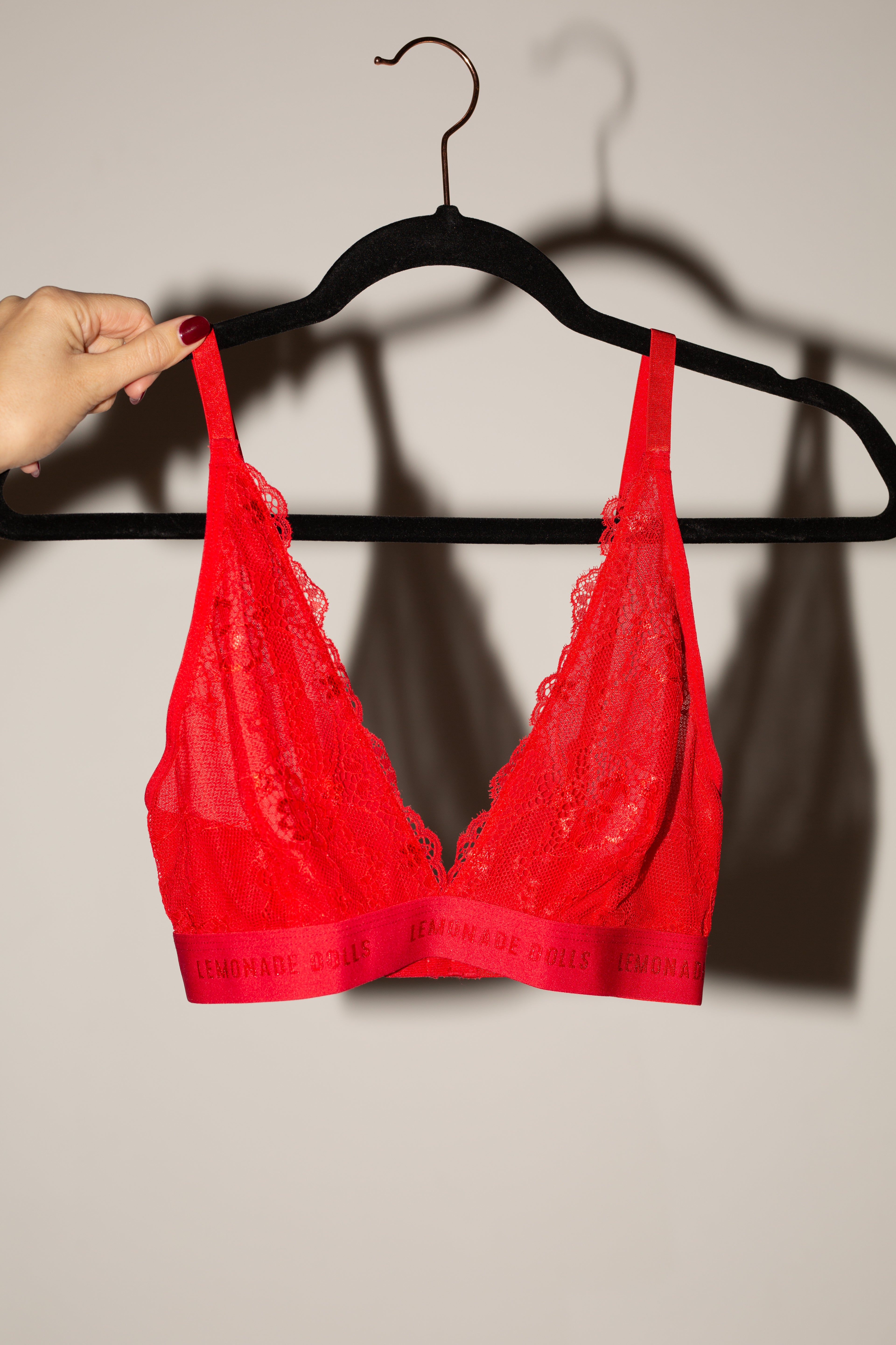 Signature Lace Bralette - Red