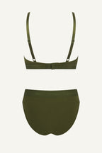 Khaki Modal Bralette & Brief Set