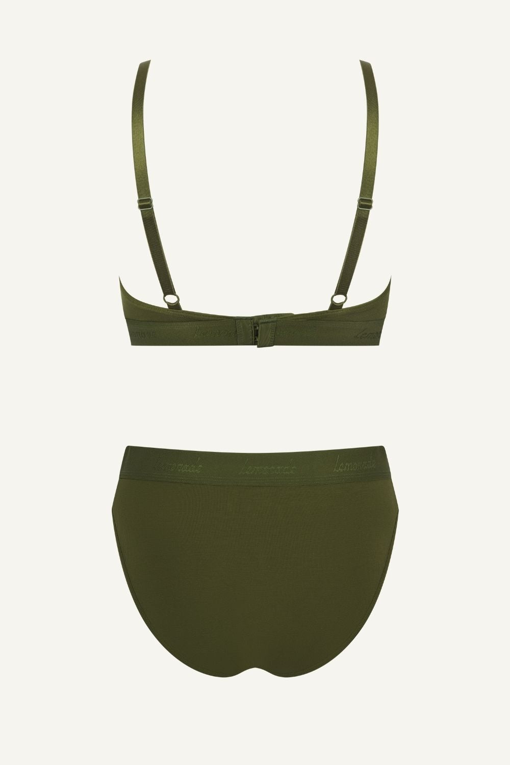 Khaki Modal Bralette & Brief Set