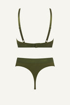 Khaki Modal Bralette & Thong Set