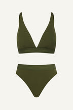 Khaki Modal Bralette & Thong Set
