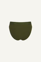 A ghost image of the back of a khaki green modal brief 