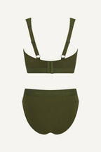 Khaki Modal Bralette & Brief Set
