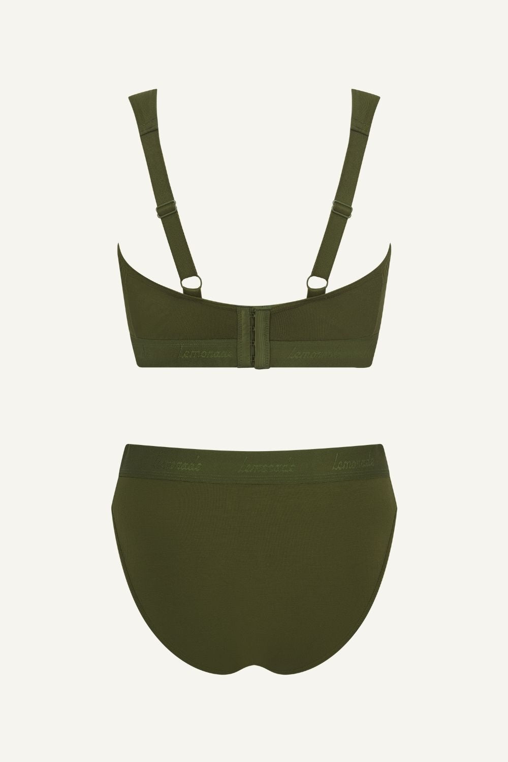 Khaki Modal Bralette & Brief Set