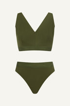 Khaki Modal Bralette & Thong Set