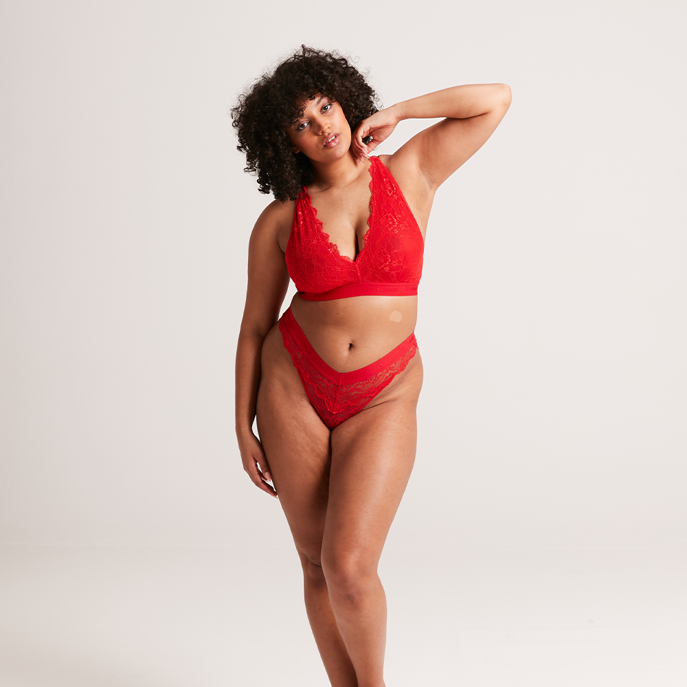 Signature Lace Fuller Cup Bralette - Red