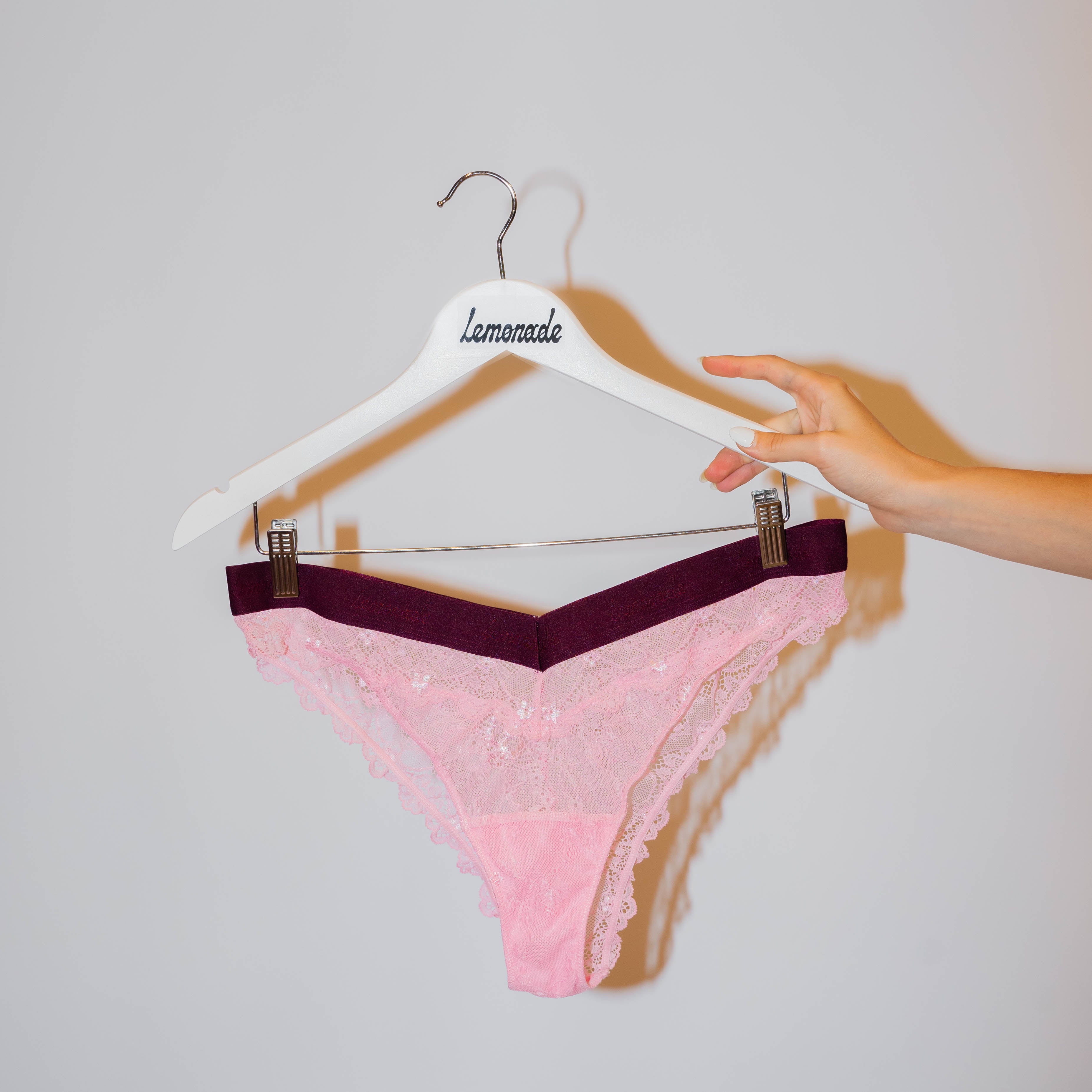 Signature Lace Brazilian - Pink & Burgundy