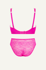 Signature Lace Bralette & High Waisted Brief Set - Neonroze