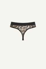 So Soft Mesh Thong - Leopard
