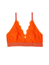 Signature Lace Bralette - Neon Orange