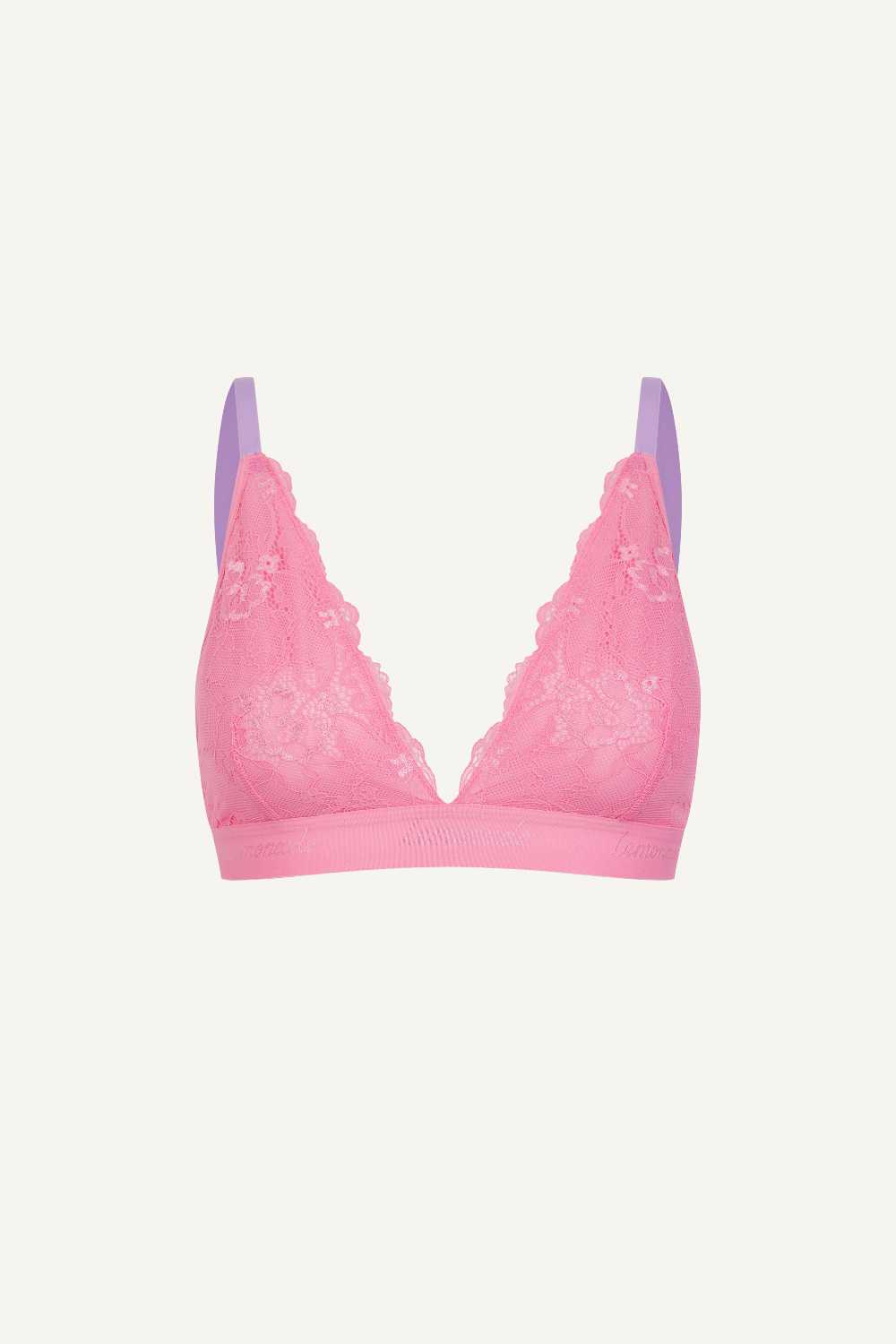 Signature Lace Bralette - Pastel Pink