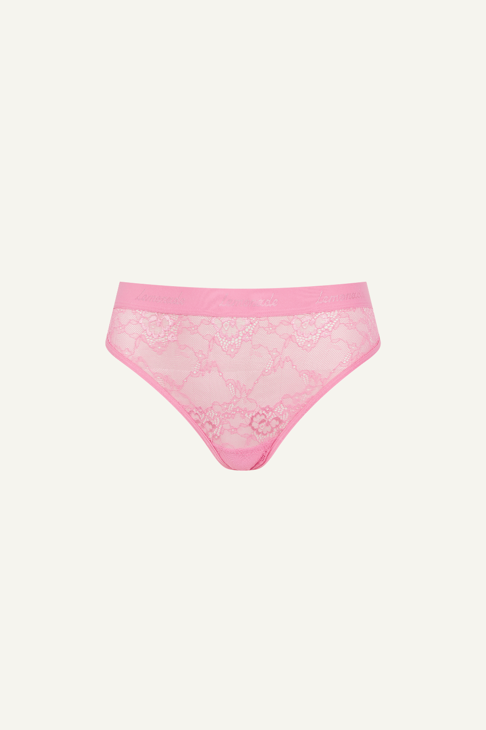 Signature Lace Brief - Pastel Pink