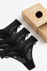 Black Lace Brazilian 3 Pack